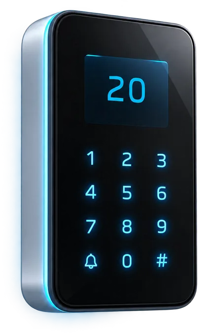 Illuminated access control keypad