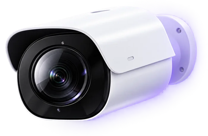 White 4K bullet CCTV camera